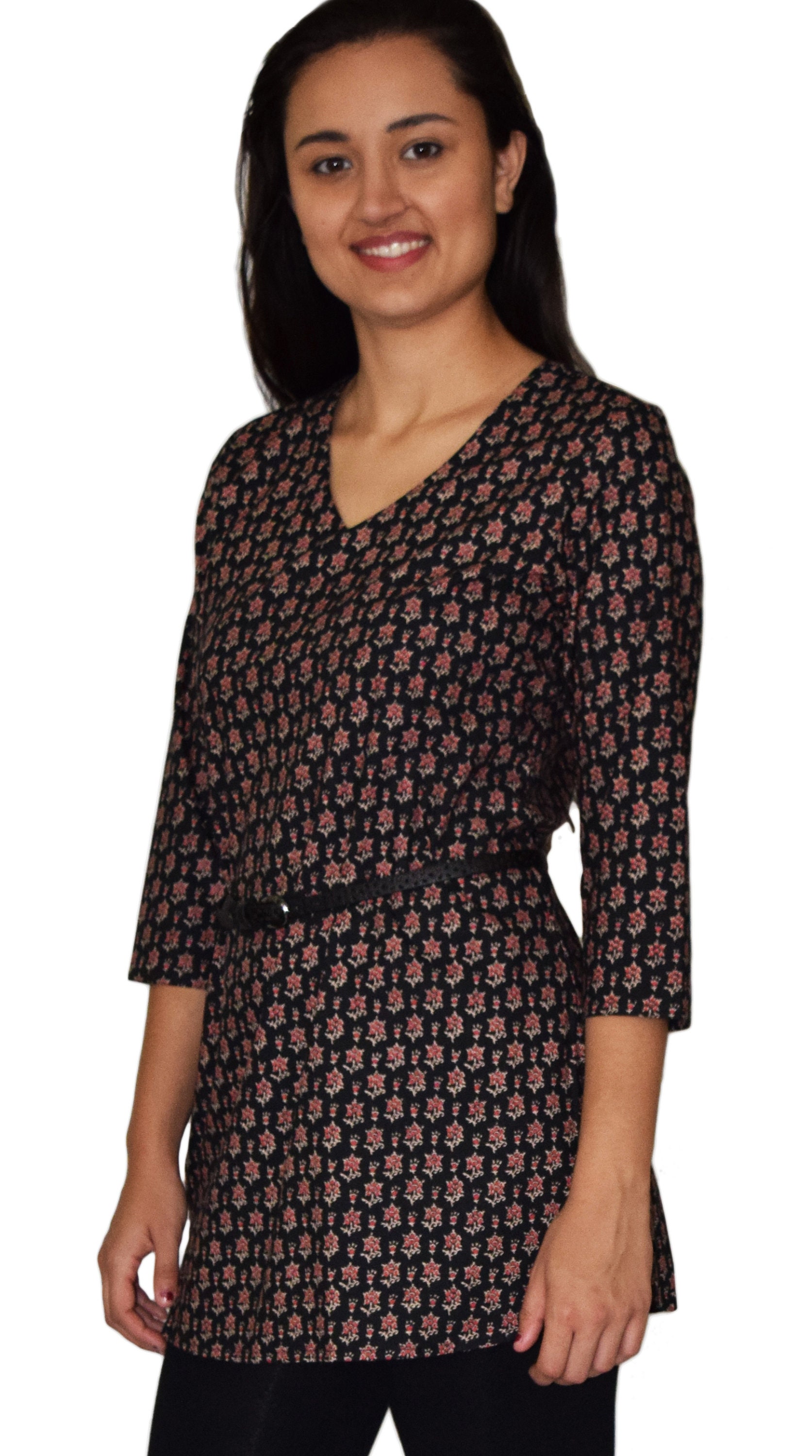 Ayurvastram KRITIvint Block Printed Pure Cotton Tunic Top Kurti