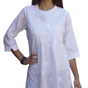 Ayurvastram - BIBA Hand Embroidered Cotton Tunic (Regular Sizes)