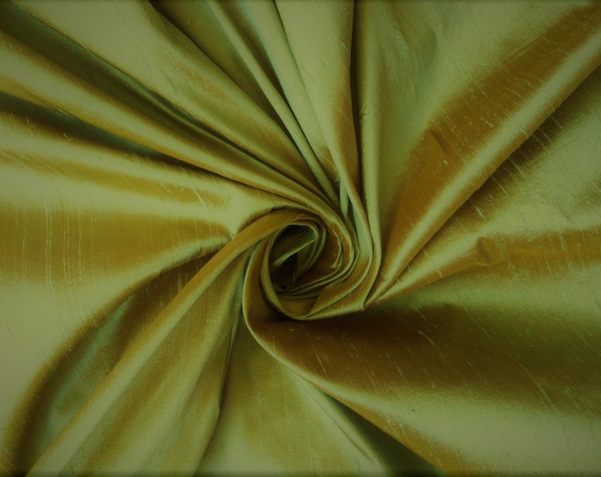 Ivory/Gold Embrodiered Silk Dupioni