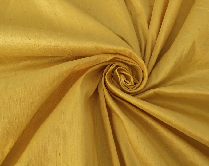 Light Gold 100% dupioni silk fabric yardage By the Yard *Now 55" wide* SAME DAY SHIPPING