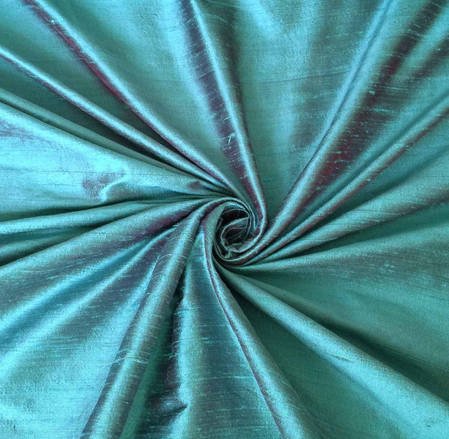 Turquoise Burgundy iridescent 100% dupioni silk fabric yardage By the yard 45" wide Turquoise Burgundy iridescent 100% dupioni silk fabric yardage By By By the yard 45