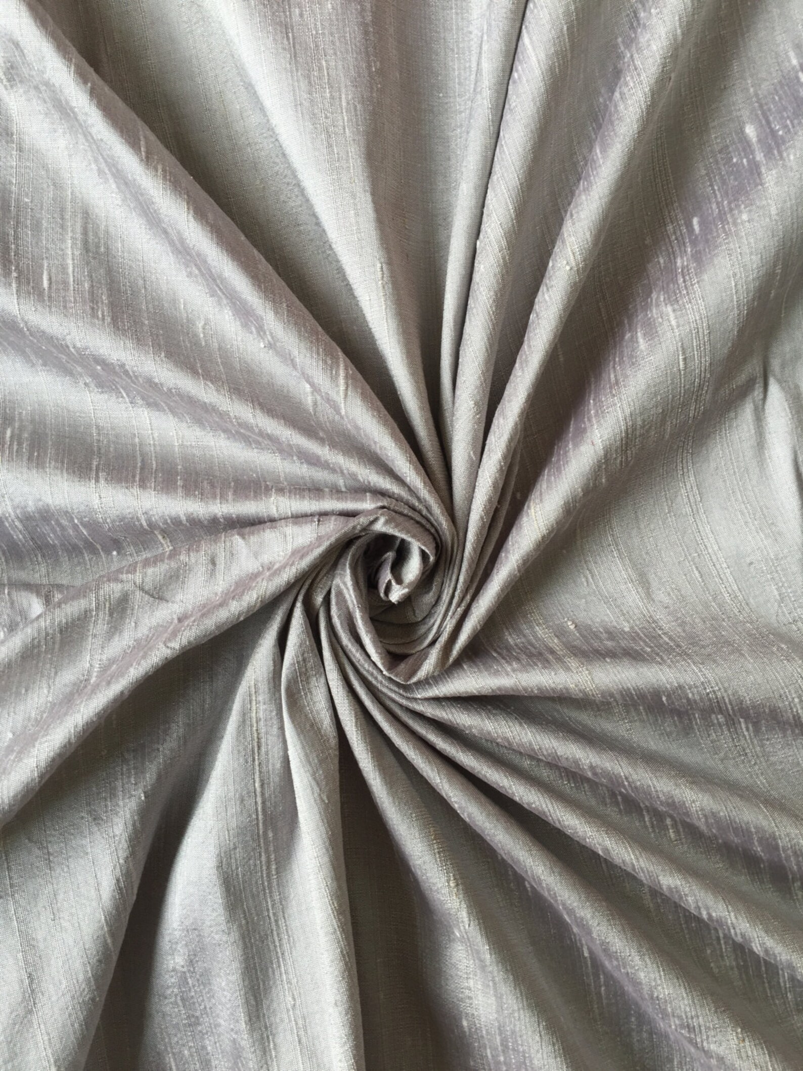 Silver 100 dupioni silk fabric yardage By the Yard 45 Etsy