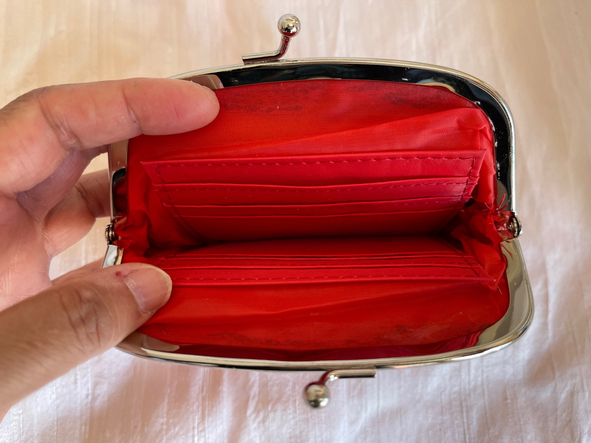 Coin Pouch With Inside Card Pocket 