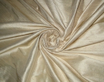 Dark Ivory Beige bridal 100% dupioni silk fabric yardage By the Yard 45" wide SAME DAY SHIPPING