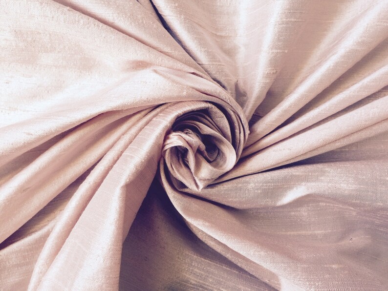 Blush Pink Bridal 100 Dupioni Silk Fabric Yardage by the Yard Etsy