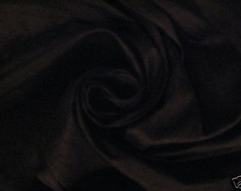 Midnight Black 100% dupioni silk fabric yardage By the Yard * Now 55" wide* SAME DAY SHIPPING