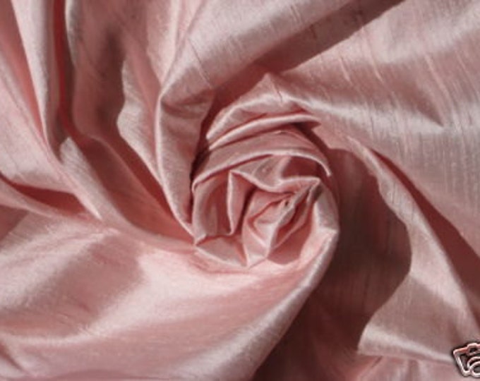 Baby Pink 100% dupioni silk fabric yardage By the Yard *Now 55" wide* SAME DAY SHIPPING