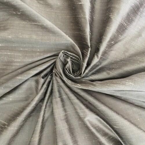 Pewter 100 Dupioni Silk Fabric Yardage by the Yard now Etsy