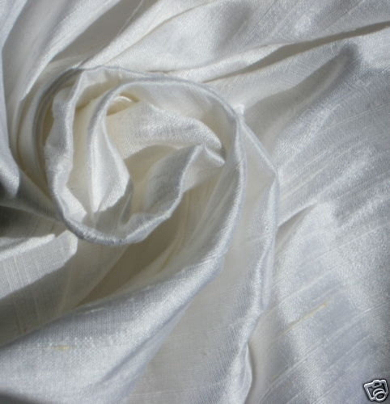 Pure White 100 dupioni silk fabric yardage By the Yard Etsy