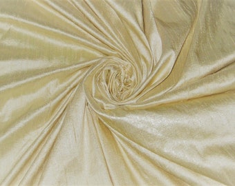 Cream 100% dupioni silk fabric yardage By the Yard 45" wide SAME DAY SHIPPING