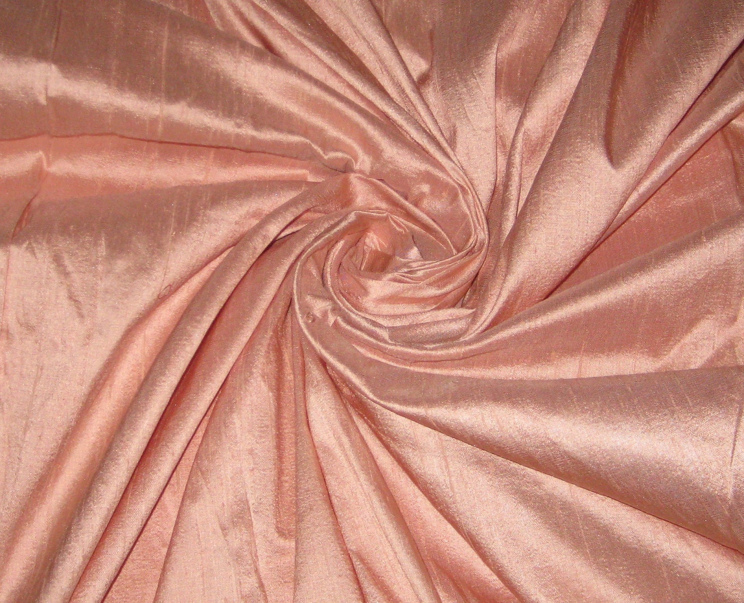 Peach 100 dupioni silk fabric yardage By the Yard 45 wide