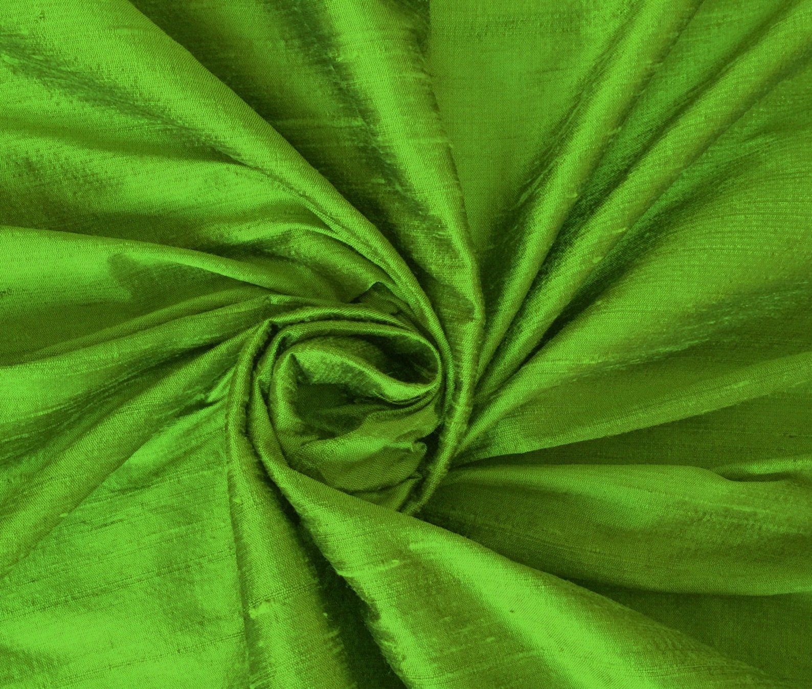 Parrot Green 100% dupioni silk fabric yardage By the Yard | Etsy