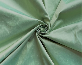 Lime Green Turquoise Blue iridescent 100% Shantung silk fabric yardage By the Yard *Now 55" wide* SAME DAY SHIPPING