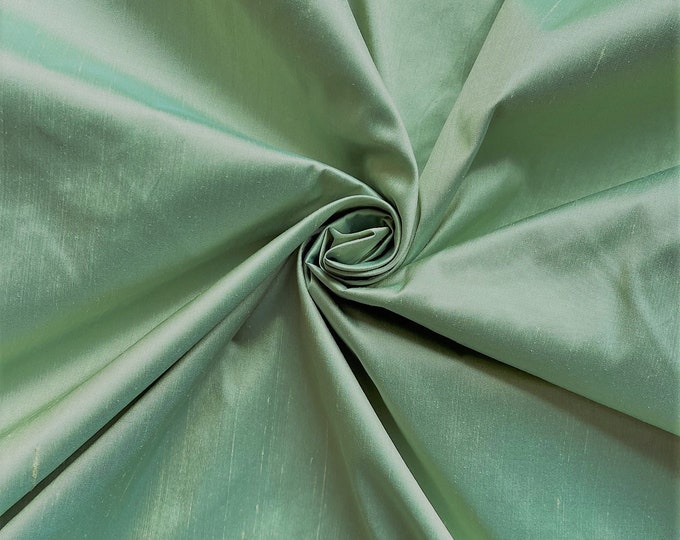 Lime Green Turquoise Blue iridescent 100% Shantung silk fabric yardage By the Yard *Now 55" wide* SAME DAY SHIPPING