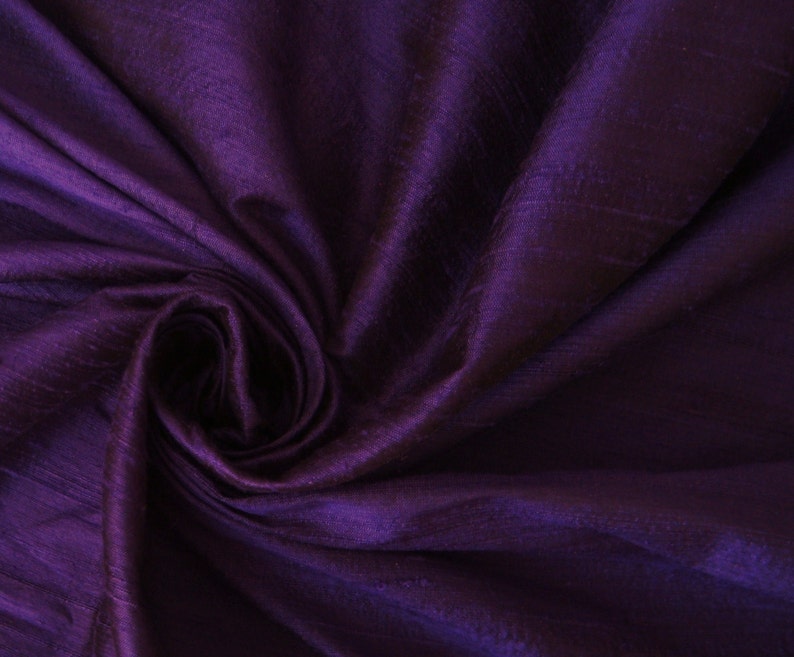 Sapphire Purple 100 Dupioni Silk Fabric Yardage by the Yard Etsy