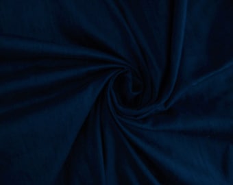 Bright Navy Blue 100% dupioni silk fabric *new color as of May 9* yardage By the Yard *Now 55" wide* SAME DAY SHIPPING