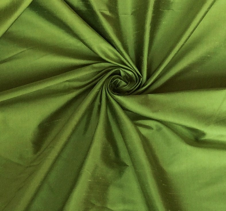 Lime Green 100 Shantung silk yardage By the yard 55 Etsy