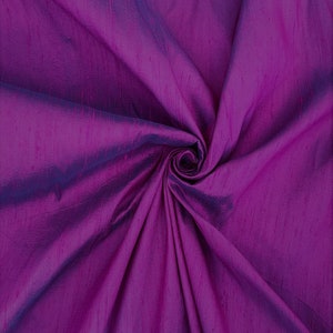Lavanda Púrpura Turquesa iridiscente 100% tela de seda dupioni yarda *Nuevo púrpura más oscuro* cortado a medida *Ahora 55&quot; de ancho* ENVÍO EL MISMO DÍA