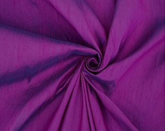 Lavender Purple Turquoise iridescent 100% dupioni silk fabric yardage *New Darker purple* By the Yard *Now 55" wide* SAME DAY SHIPPING