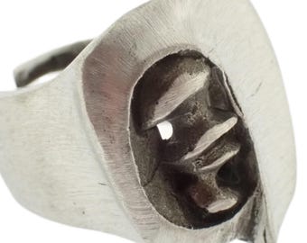 089 Pewter Ring Bjoern Tannum, Norway. Brutalist design