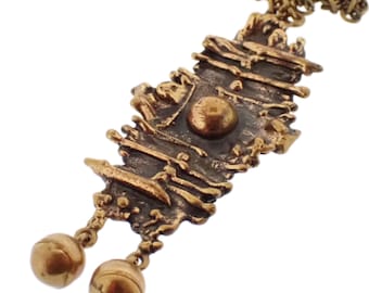 048 Pentti Sarpaneva, Finland - Pendant w/Necklace - Brutalist design Bark (original design name Kaarna)