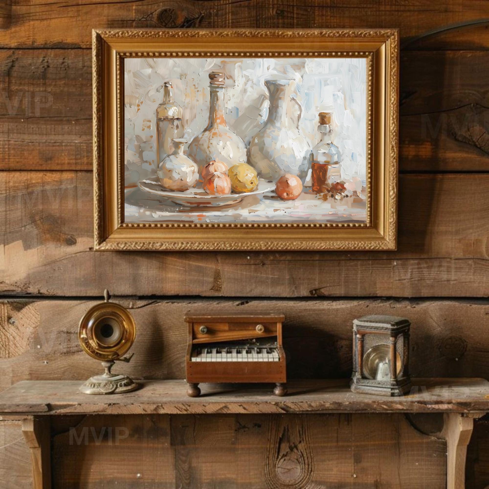 Rustic Kitchen Wall Art | Still Life Print | Mediterranean Pantry ...