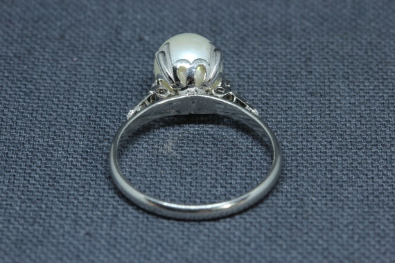 Sterling Silver Akoya Pearl Ring-Vintage Japanese… - image 5