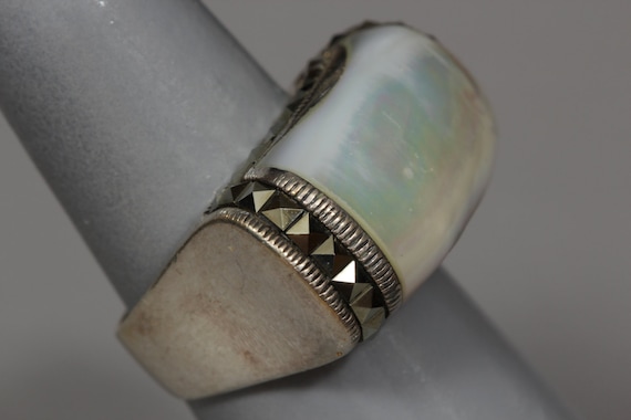 Technibond Sterling Silver Ring: Mother of Pearl … - image 3