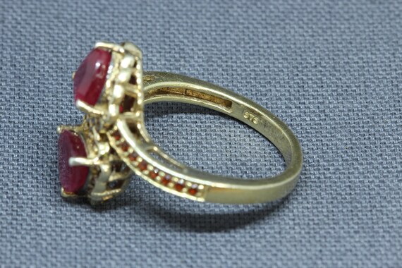 Chuck Clemency Ruby Sterling Silver Ring-Signed S… - image 5