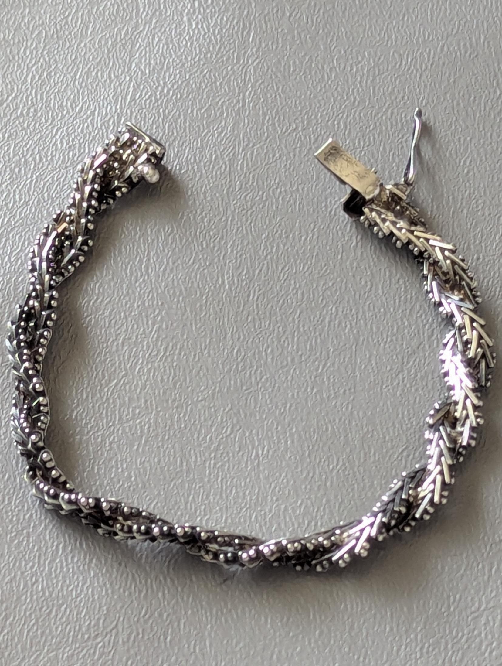 Vintage Mexican Silver Bracelet - Etsy