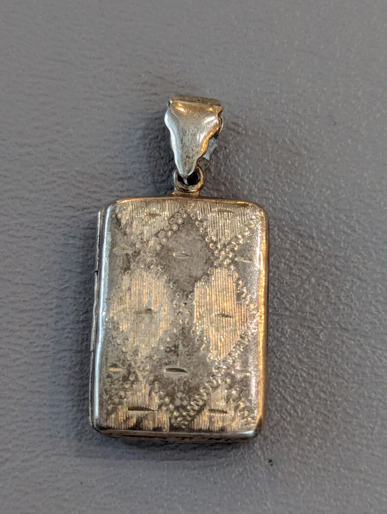 Vintage plata de ley libro imagen medallón-regalos para ella-925 colgante de joyería fina imagen 1