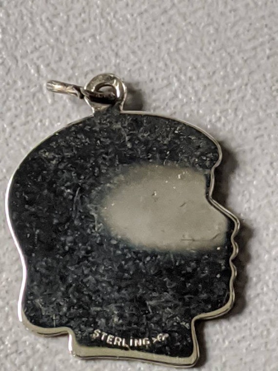 Engravable Sterling Silver Girl Pendant-Vintage S… - image 4