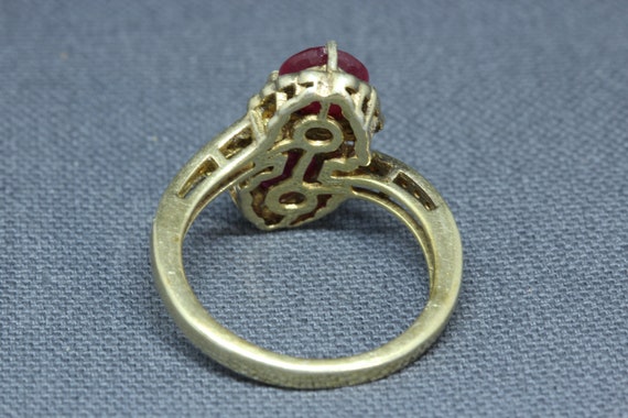 Chuck Clemency Ruby Sterling Silver Ring-Signed S… - image 6