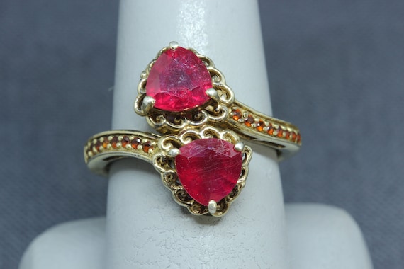 Chuck Clemency Ruby Sterling Silver Ring-Signed S… - image 1