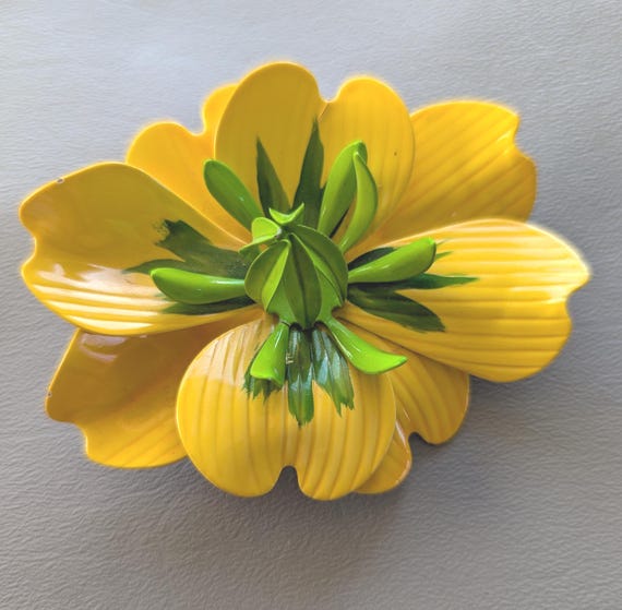 Retro Enamel 3D Flower Brooch Pin - Vintage Jewelry-Birthday Gifts-Gifts for Women