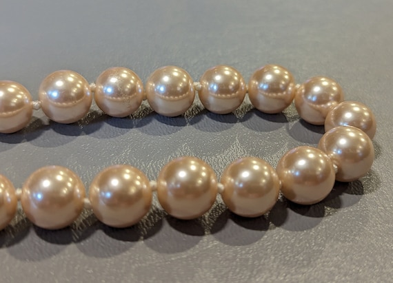Vintage KJL Faux Pink Pearl Necklace: Kenneth Jay… - image 6