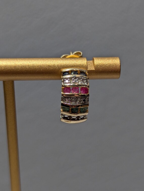 Ross Simons Gemstone Earrings: 18k Gold Over Ster… - image 4