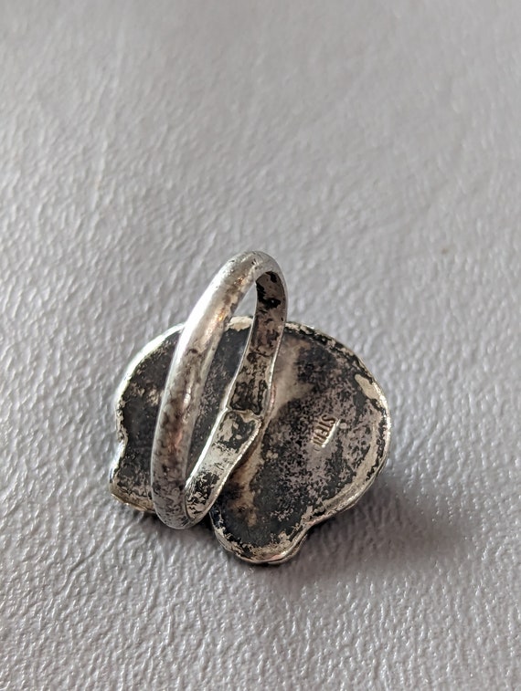 Mexican Fire Opal Ring-Handcrafted Native America… - image 6