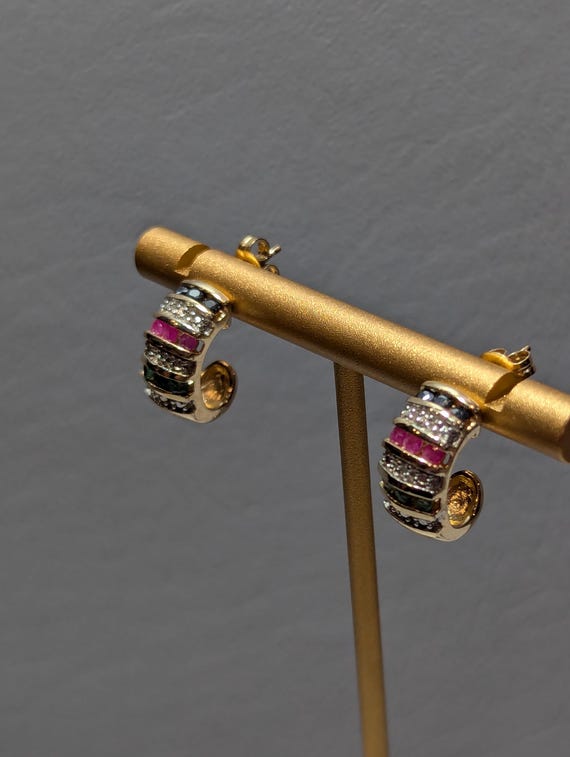 Ross Simons Gemstone Earrings: 18k Gold Over Ster… - image 5