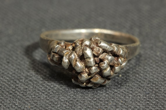 Brutalist Sterling Silver Ring - image 1