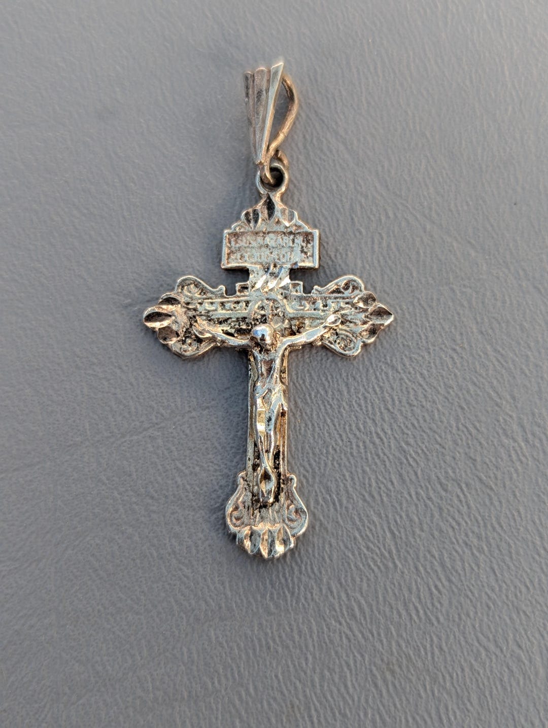 Vintage Sterling Silver Mexico Crucifix Cross Pendant - Religious ...
