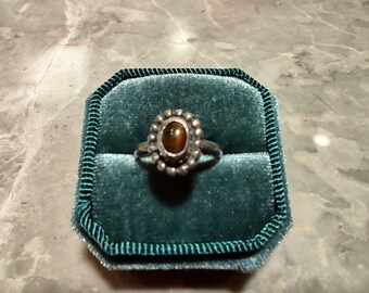 Anello Donna In Argento Sterling 925 Fatto A Mano, Stile Boho Con Pietre Naturali Onice, Occhio Di Tigre, Corniola E Agata, Taglia 22 - 3