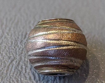 Sterling Silber Emaille Charm Perlen-Vintage Schiebeperle 925 Charm