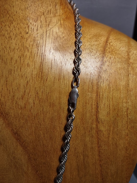 Sterling Silver 3mm Cable Chain Necklace-925 18" … - image 3