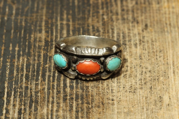 vintage old pawn navajo green turquoise ring size 7 natural royston turquoise native american sterling silver southwestern mens ring gift