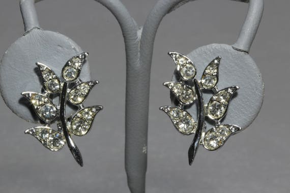Vintage Sarah Coventry Rhinestone Earrings, Signe… - image 2