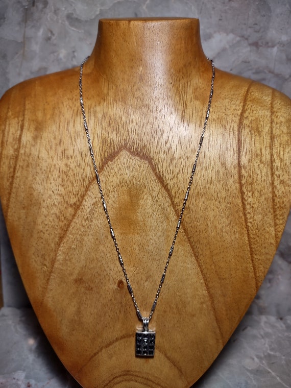 Mystic Topaz Pendant Necklace-Sterling Silver 925… - image 1