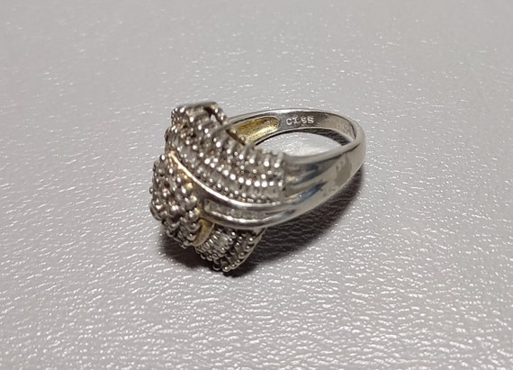 Diamond Cocktail Ring CISS-Designer Signed Fine S… - image 4
