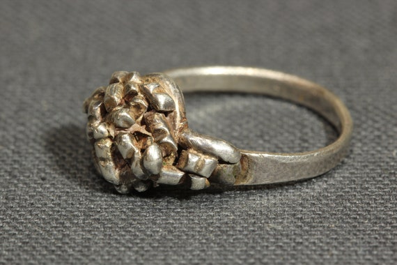 Brutalist Sterling Silver Ring - image 2