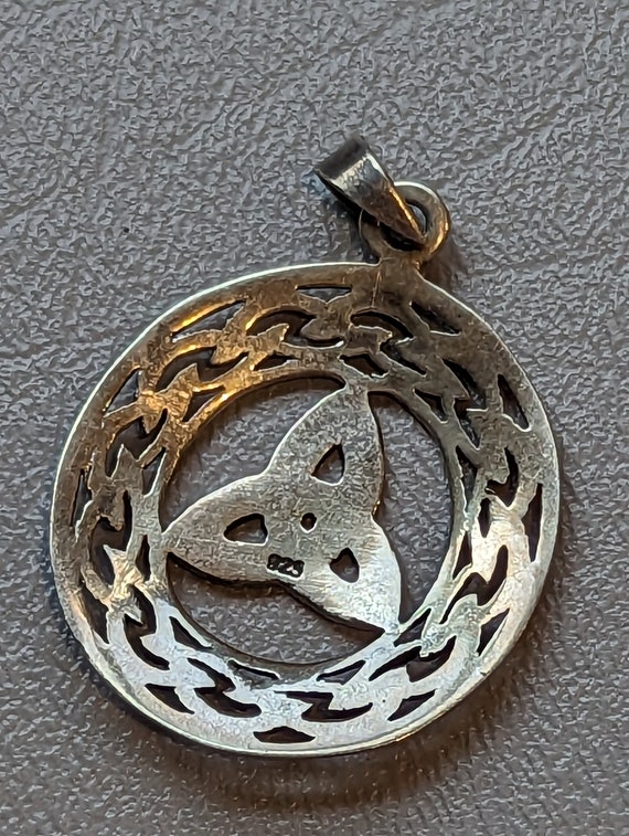 Celtic Sterling Silver 925 Pendant-Vintage Sterli… - image 2